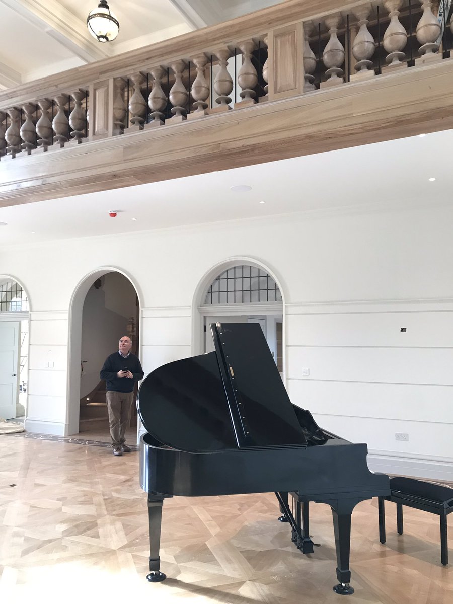 Delivery of 1920s #Steinway to a very special newly built Arts and Craft mansion in Chorley. #interiordesign #artsandcrafts #babygrandpiano