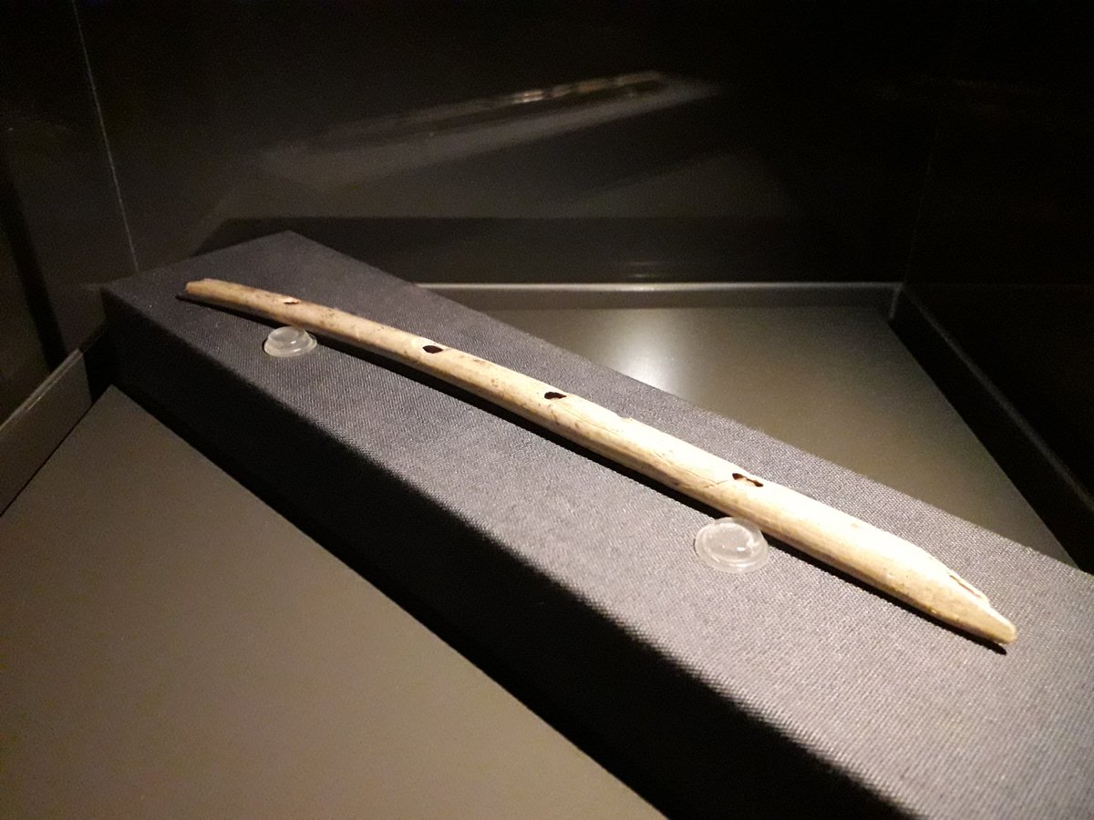 Today in the prehistoric museum of #Blaubeuren to see the original ~40,000 years old bone flutes from the Hohle Fels cave (with the original Venus of Hohle Fels, too) in my home country. Very impressive to have the origin of European arts history around the corner near #Blautopf