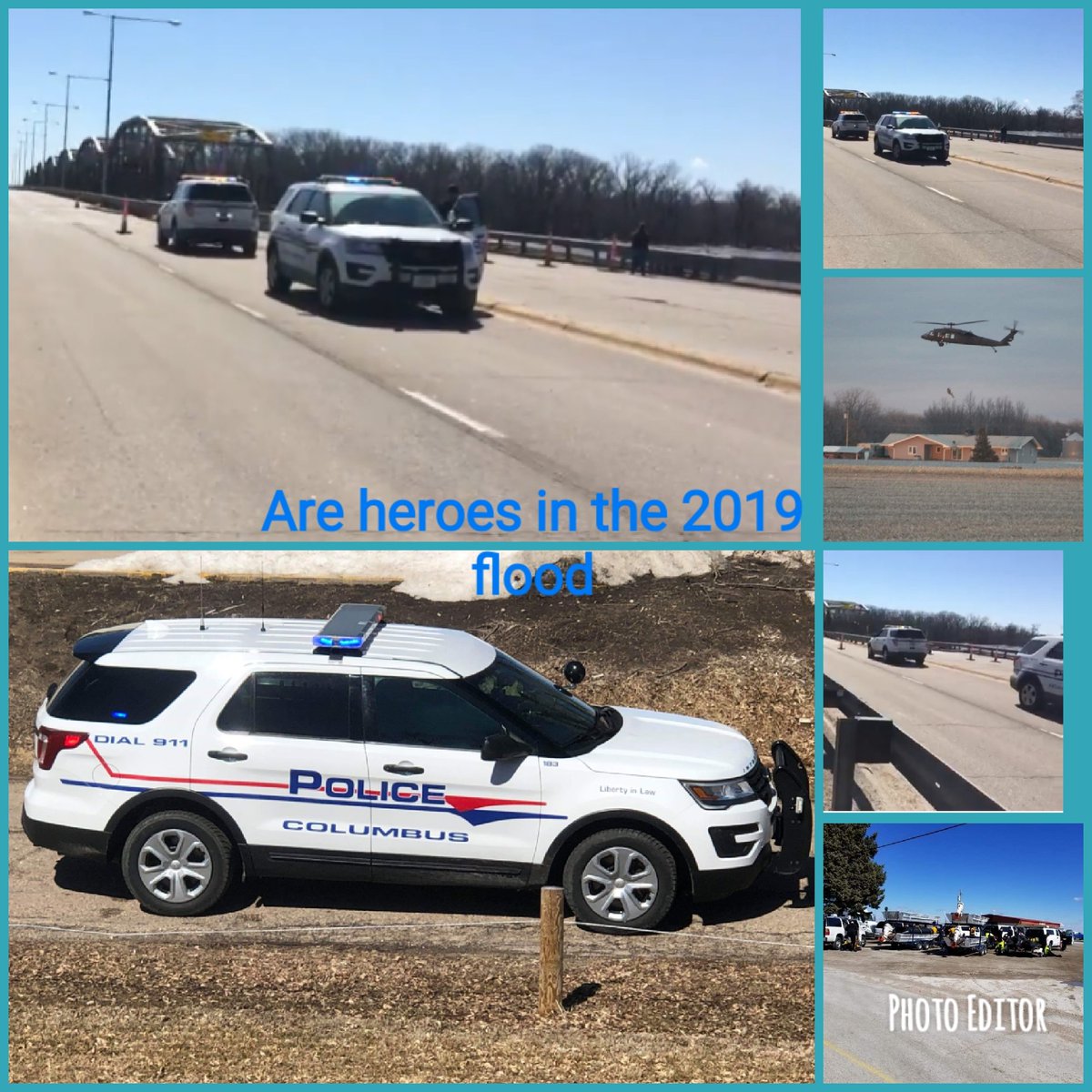 bellacat112's tweet photo. @Columbus_NE_PD I love you thank you for saving people I made this for you guys you been working really hard one last day to watch the bridge. I love you guys stay safe and I made this for you guys beacause you  guys Are real heroes in the flood 2019. https://t.co/ARXaMuWE5z