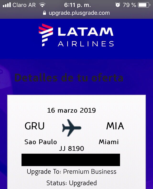 Just upgraded! Good way to start... thanks #LatamAir