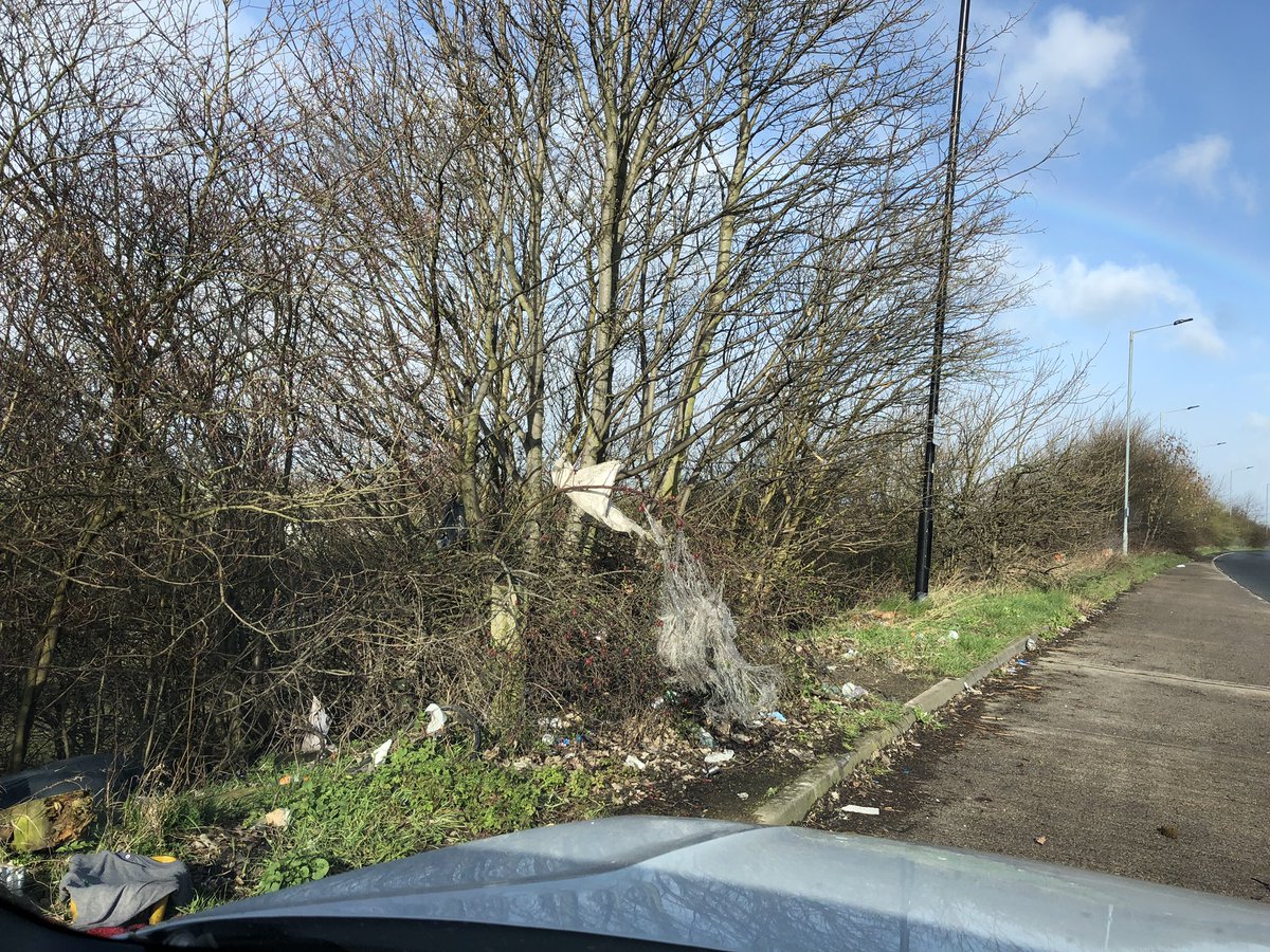 arrowgroup's tweet image. The level of litter in Britain is ridiculous now. A lot of roadsides are a mess. This is a lay-by near Handsworth, Sheffield.