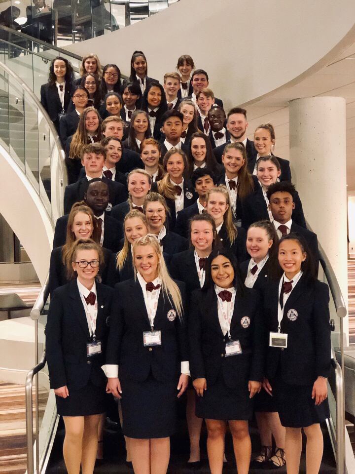 WHS State HOSA team ready for the opening session. #whsRAREbreed