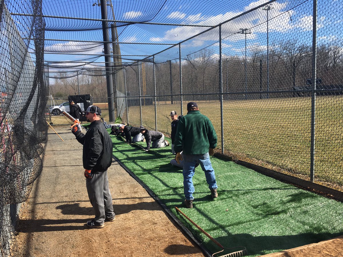 DomHighBaseball's tweet photo. A huge thank you to our parents for coming out today and helping with field day! We got a lot done, including a full turfing of Titan Park’s bullpens/cages! We couldn’t do it without the tremendous support we receive from our parents and families on a daily basis! https://t.co/qfhU9N5bJ5