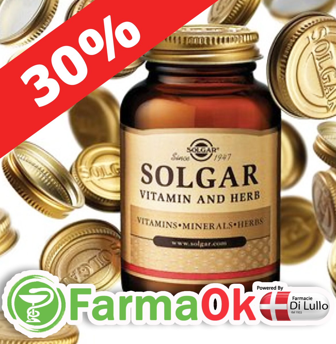 FarmaciaDiLullo's tweet photo. Offerta a tempo limitato solo Online presso il nostro Store FarmaOk😎 #offerta #integratori #integratorialimentari #solgaritalia #solgar #solgarvitamin #saluteebenessere #farmacia #integratorealimentare #integratorenaturale #integratore #sconto #sconti #superofferte https://t.co/N3dHAE38bT