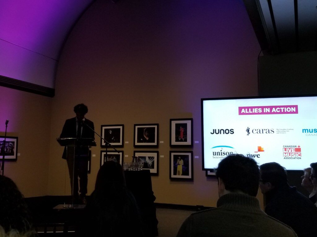 cfmusicians's tweet image. @TMA149 Executive Director, Michael Murray introducing the Creative Industries Code of Conduct. #ReadTheCode #AlliesInAction #Junos2019