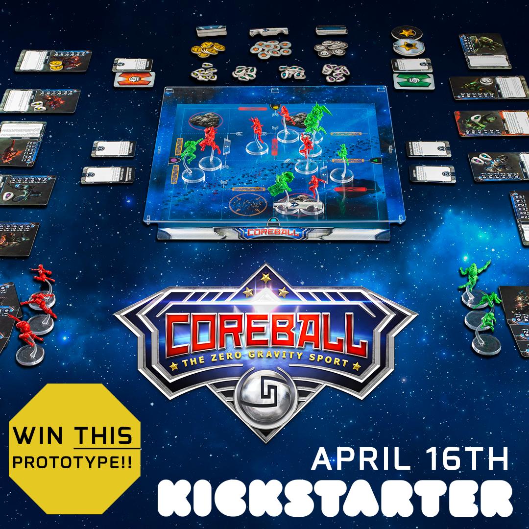 #CoreBall: the Zero-Gravity Sport is coming to #Kickstarter on April 16th! Enter our #giveaway for a chance to #WIN a full blown prototype before the campaign begins. This is a unique, one of kind item!

> Enter now: bit.ly/2THZ2go

#Tabletop #Boardgame #SciFi #April16