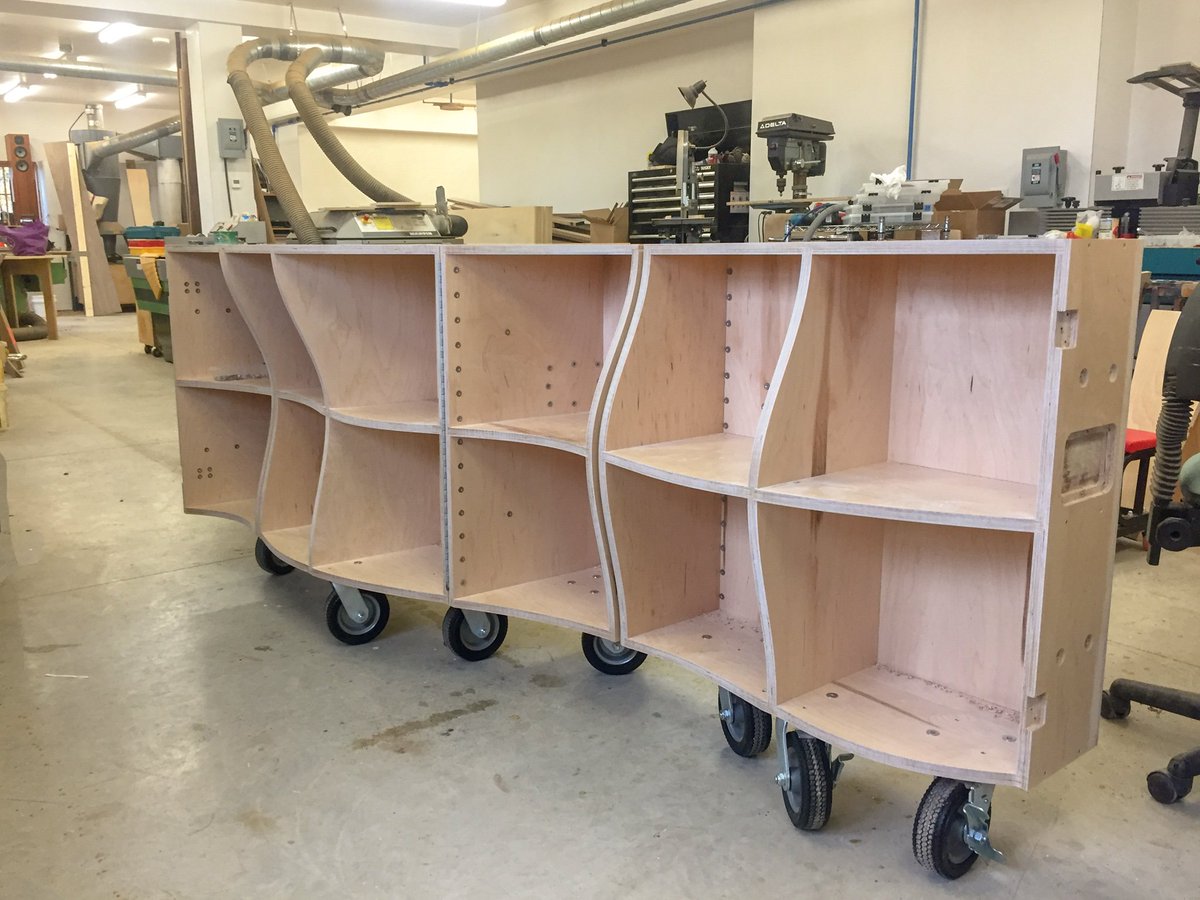 streetlab's tweet photo. A pop-up library that folds up into a stage case, under construction. Are you game to make a place for learning in your city? We’ll make you one.  https://t.co/npfwVRasYz https://t.co/yHMosWYeNo