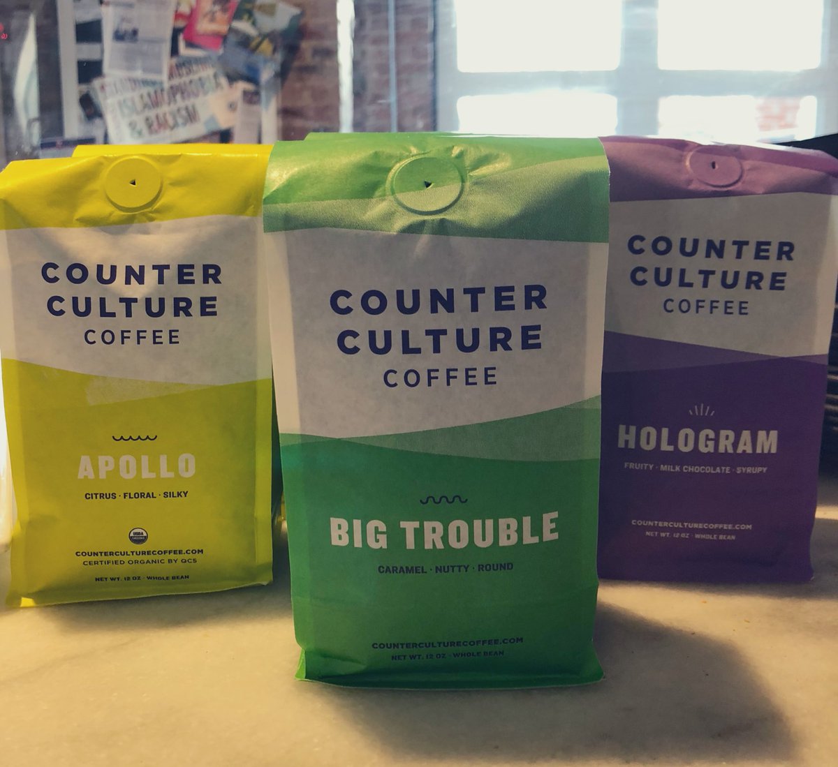 Did you know we sell our <a href="/counter_culture/">Counter Culture Coffee</a> by the bag? We’ll grind it for you, and you get a free cup of drip coffee with purchase 
😏☕️