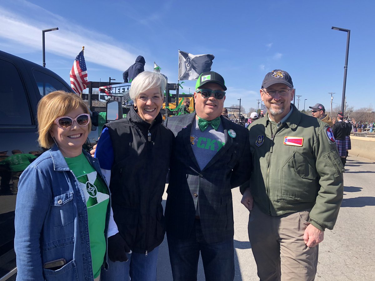 CityofWichita's tweet photo. We’re having a blast at the Delano St. Patrick’s Day Parade. @jefflongwellict https://t.co/Autdabspyz