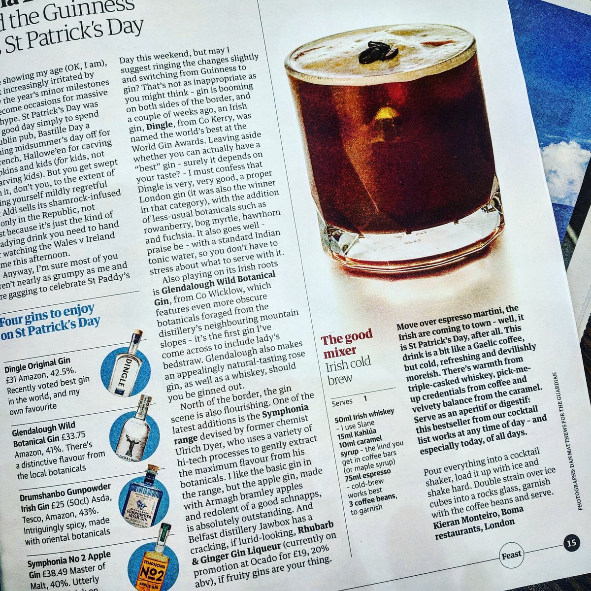 Happy St Patrick's Day weekend guys!

Come and party with us and drink some Irish Whiskey. 
Here's our Irish Cold Brew. One of our favourite cocktails on the list and in <a href="/guardian/">The Guardian</a> <a href="/guardianfeast/">Guardian Feast</a> today!