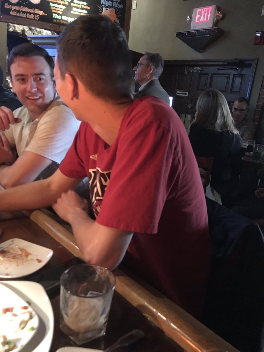 Update: he had a beer and now took off the jacket