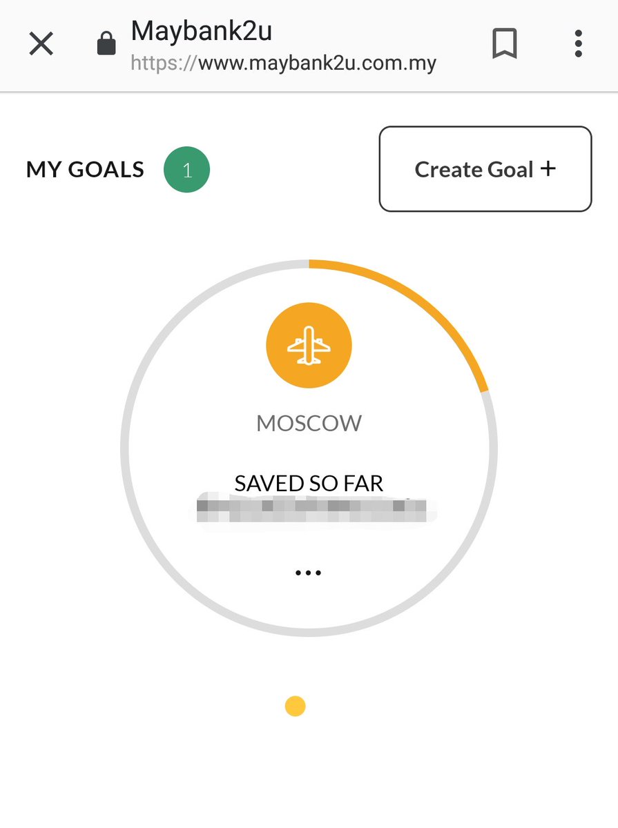 Plus, you can have multiple plans too.Cuma tekan je "Create Goal".But kena istikomah lah Konsep nya, nekad.Dan saving tu, mmg x leh nak keluarkan sampai lah tarikh akhir yang u tetapkan.