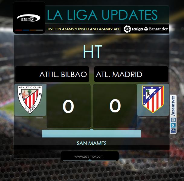 azamtvtz's tweet photo. #LaLiga

Athl. Bilbao v Atl. Madrid

HT'
Kwenye dimba la San Mames Bilbao wanawakaribisha Atletico na mpaka sasa mambo ni "suluhu".
Mtanange uko LIVE ndani ya #AzamSportsHD 

#LaLigaSantander #LaLigaLIVEUpdates #AzamTVLIVEUpdates #BilbaoAtleticoMadrid #SisiNiSoka https://t.co/yFg6b6Piyo