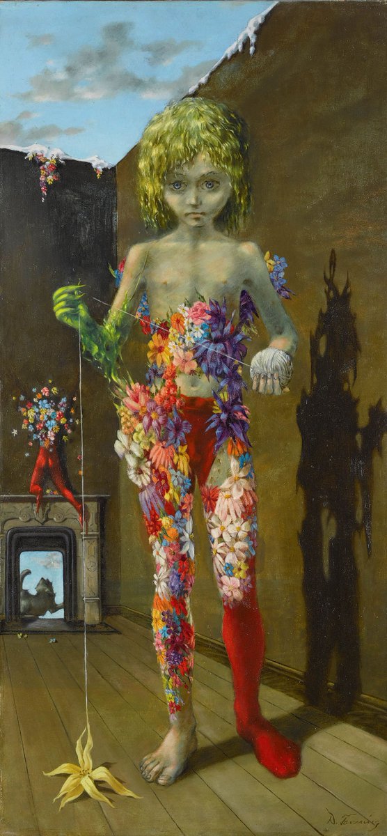 Dorothea Tanning, The Magic Flower Game 1941 #art #painting #fineart #iloveart