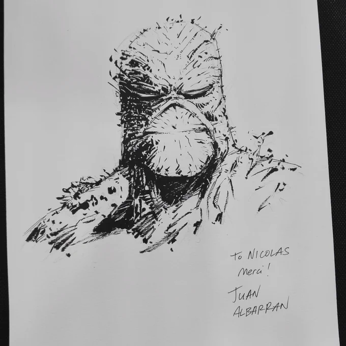Clermont Geek Convention day 1 done! Great day, lots of fun with the nicest fans. Here's my favorite sketch of the day, Swamp Thing! 