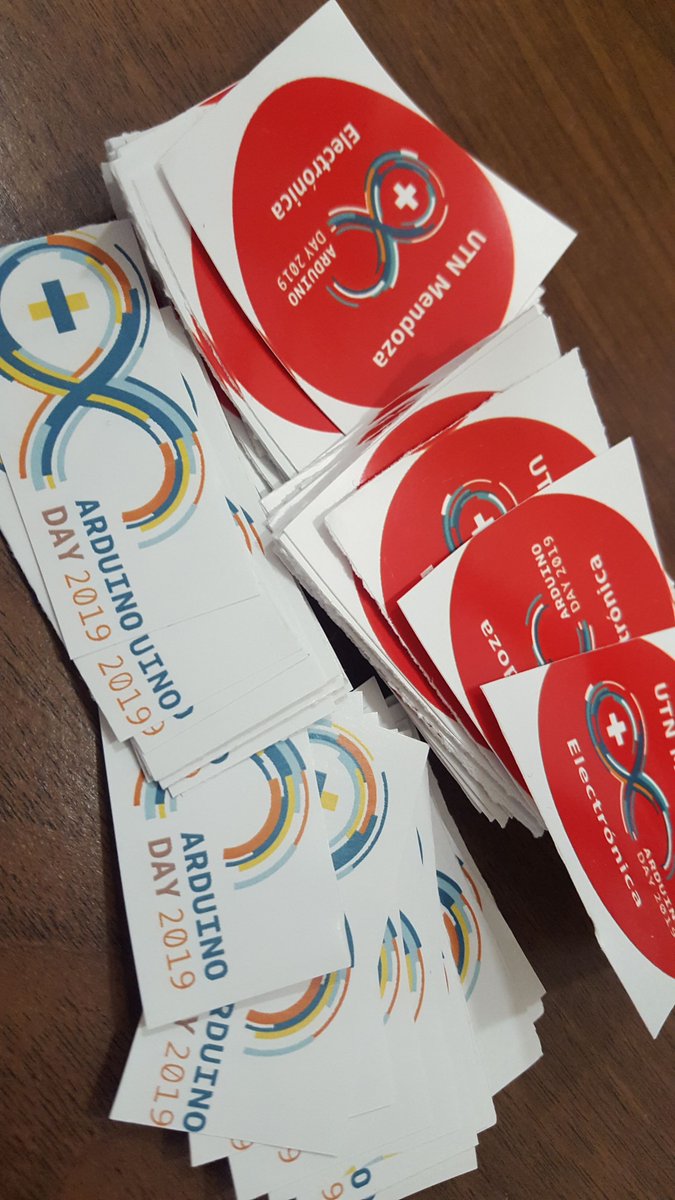 arduinomza's tweet image. stickers!! 😍😀 #AD2019 #ArduinoD19