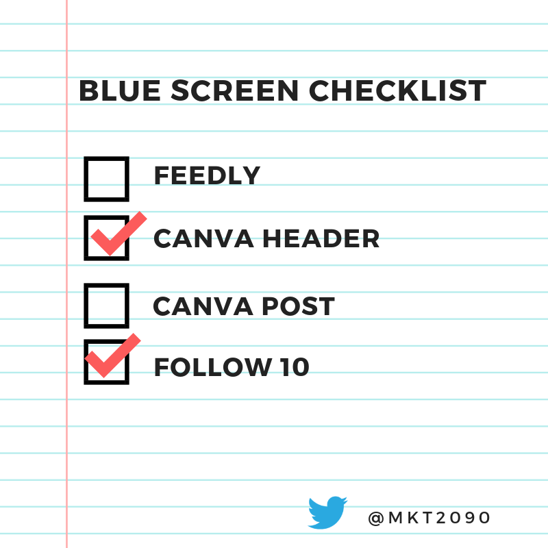 MKT2090's tweet photo. Happy Weekend to you - have you taken time to knock off this week's blue screen? https://t.co/RjPEYsN2d6