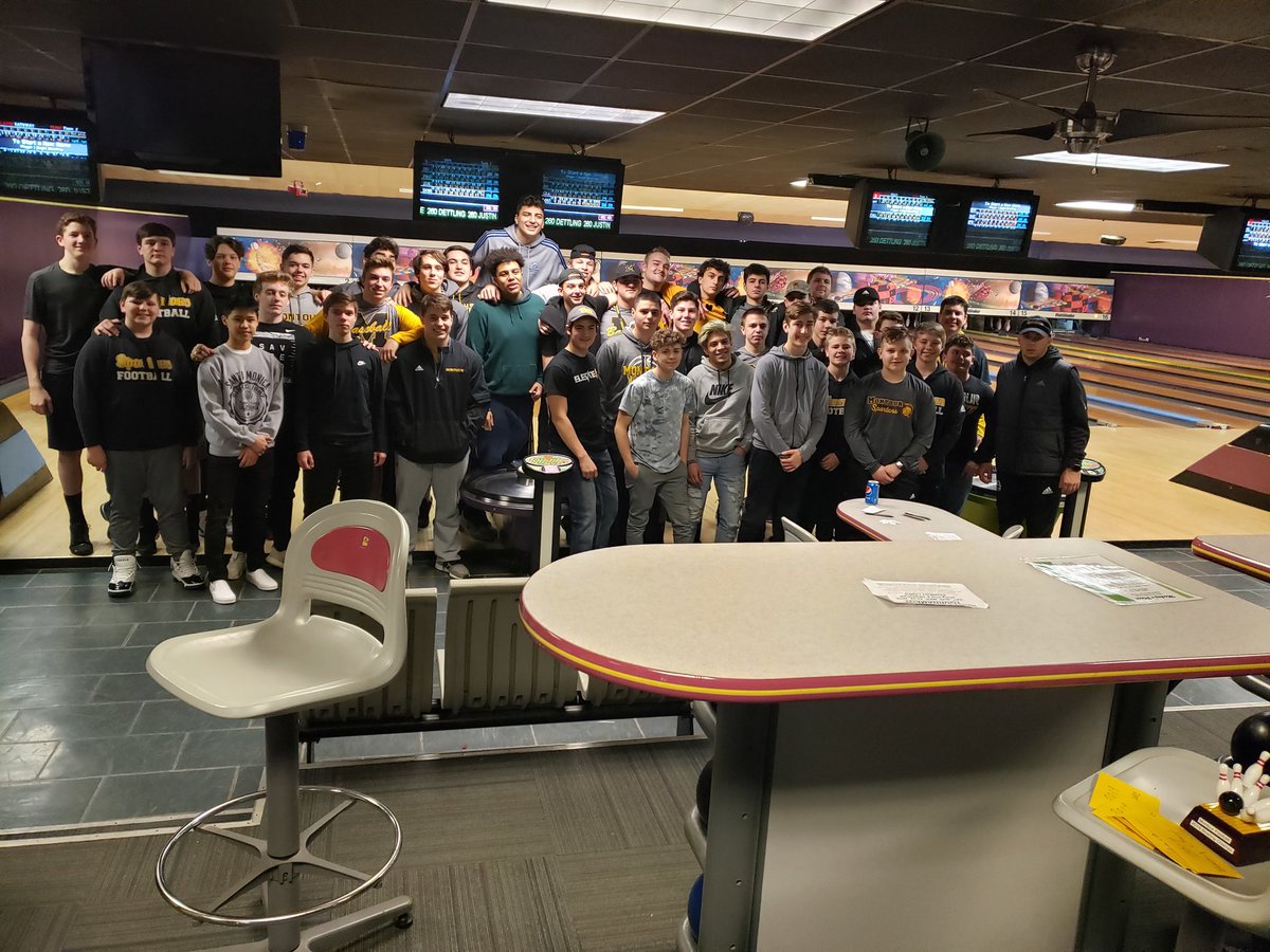 Team bonding bowling day! 36 strong. Great job Spartans! Thanks to boosters and Kennedy lanes