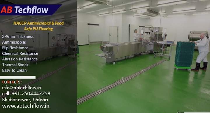 ATechflow's tweet image. HACCP Antimicrobial & FoodSafe PU Flooring
#AB Techflow _Flooringsystems #Bhubaneswar_Odisha
