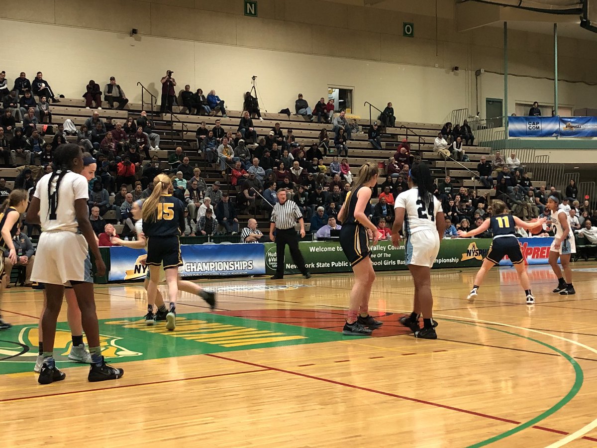 CallDT's tweet photo. Made it!! Here in Troy, NY, at Hudson Valley Community College for the Class AA State Final Four, @GeneseeGirls taking on Bishop Kearney (Pictures by Dan Tortora Broadcast Media, LLC) @WGAthletics @WestGeneseeCSD #GotheEXTRAMile #WakeUpCallEverywhere https://t.co/XKExRktqrs