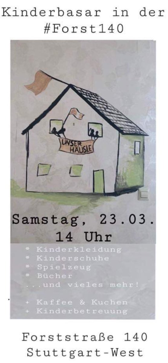 Tom_Salomo's tweet photo. #Kinderbasar Samstag 23.03.19 um 14 Uhr in der #Forst140 #Leerstandbeleben #druckIMkessel https://t.co/TnT2F7qw9j