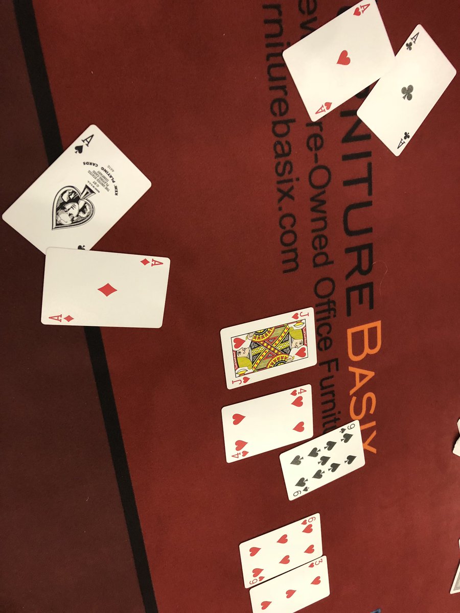 JimCarrollPoker's tweet photo. 2 weeks later lost KK to Kk. Damn flushes. https://t.co/MAsSxHKa13