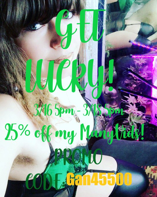 Is anyone else stoked for St Pattys Day??? check out my #ManyVids sale! and #getlucky 25% off Vids, #Customvids<a href="/tag/manyvids"class="tags"><span>#manyvids</span></a><a href="/tag/getlucky"class="tags"><span>#getlucky</span></a><a href="/tag/customvids"class="tags"><span>#customvids</span></a>