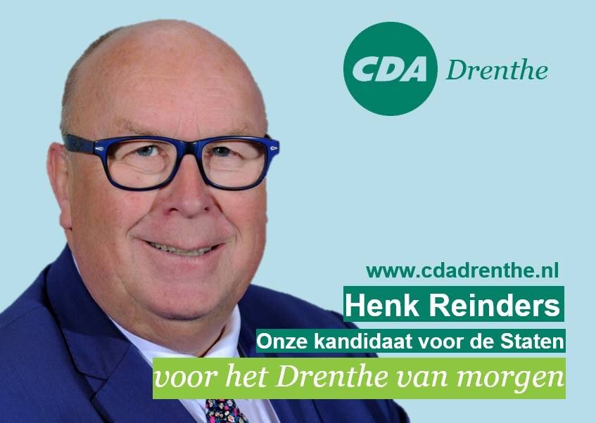 Zorg ook dat de gemeente #Hoogeveen vertegenwoordigd blijft in de Drentse Staten. Stem 20 maart Henk Reinders, voor het Drenthe van morgen!