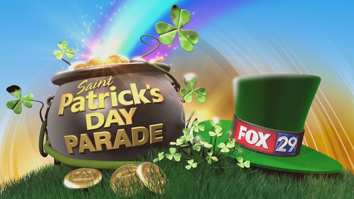 FOX29philly's tweet photo. HAPPY ST. PATRICK’S DAY! We'll be re-broadcasting the 249th Annual St. Patrick's Day Parade today from 12–3 p.m. #FOX29Irish

WATCH LIVE: https://t.co/u1bGhSRaoK https://t.co/xHCndv7glp
