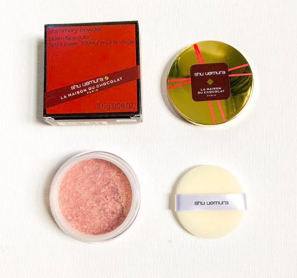 shu uemura's shimmery powder creates a luminous glow on skin. I'm giving away "luster rose dust". To enter, follow <a href="/davelackie/">dave lackie</a> &amp; RT