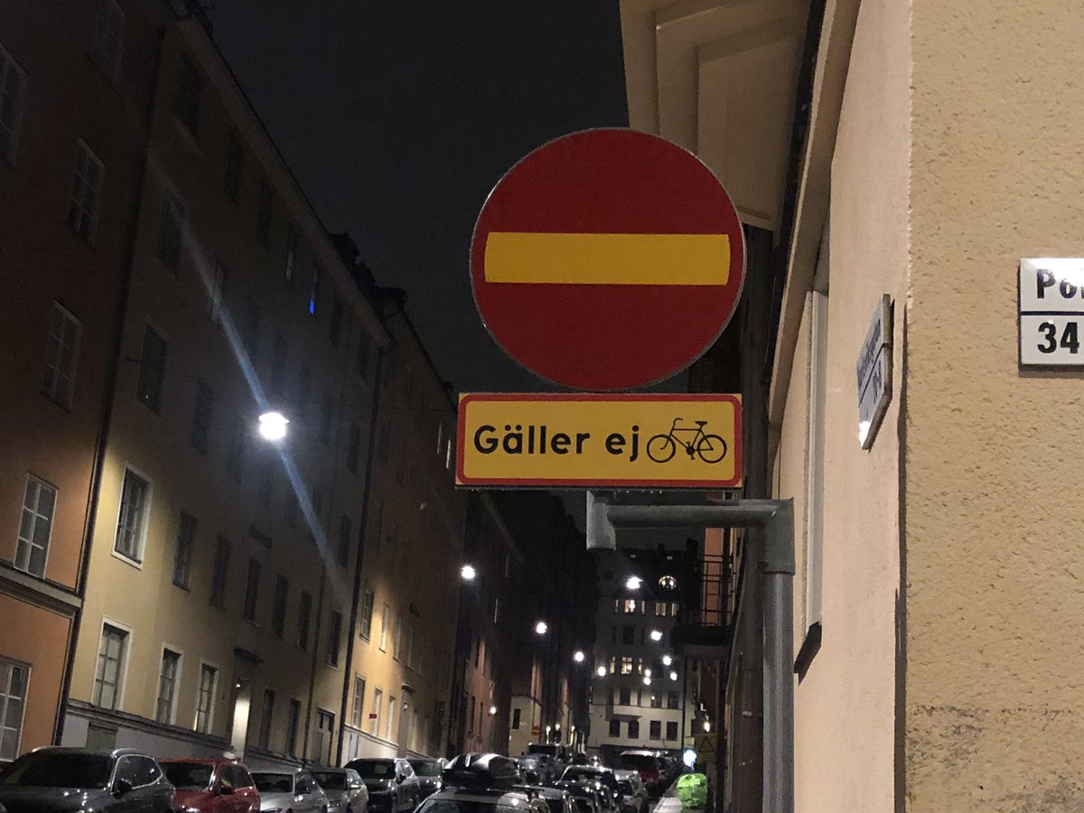 Ok med cykel mot enkelriktat. Men endast om Herrcykel? Hm...🤔