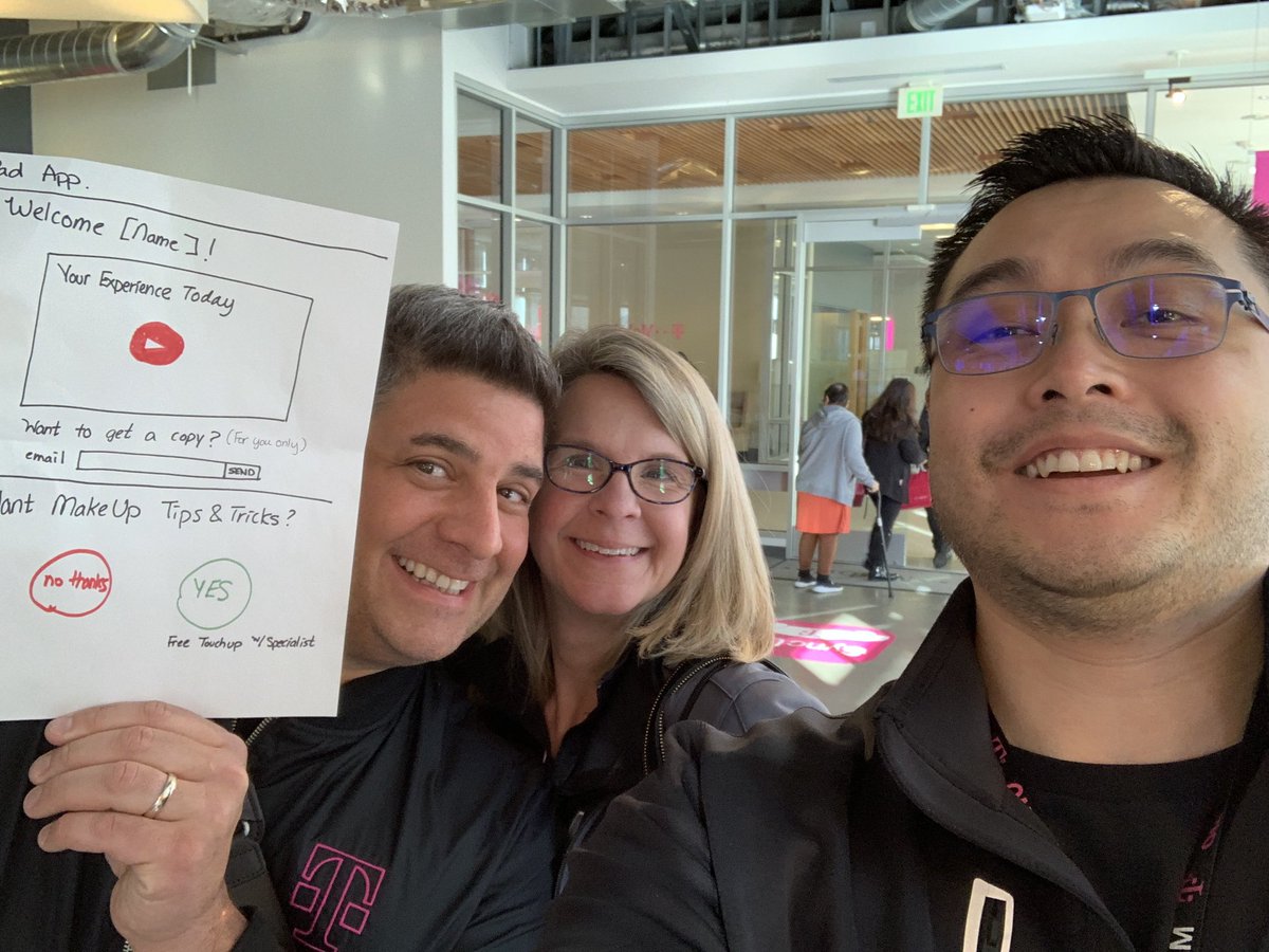 Been in Leadership EDGE training all week with some of the best executive talents in the biz. Here’s Andrew, Megan, and my attempt at improving the haircut experience (Design Thinking Project). #TMOtech #employeeinvestment #AreYouWithUS @navfwd @Dotcy3 @DavisFMatthew @pscodeman