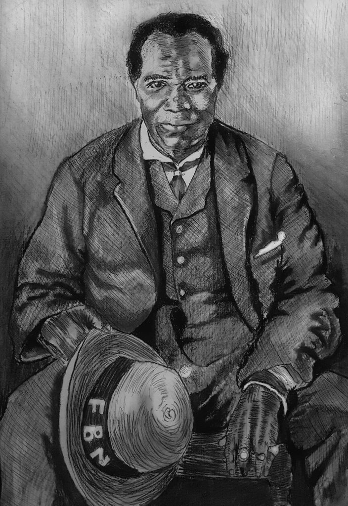 Comeback_snarky's tweet photo. Heard of the famous king Jaja of opobo?
He was a supporter of @FirstBankngr vision and opened their second branch in Nigeria. 
16"x20" charcoal rendition
I scribbled the number 125 many times on it too
Kindly RT, I need over 125 RTs
#FirstBankAt125 
#BeyondComparison 
#Vybe125 https://t.co/41tkQKWRJF