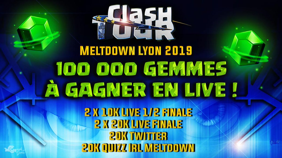 La première journée du #ClashTour au <a href="/MeltdownLyon/">Meltdown Lyon</a> s'achève avec une bonne ambiance et des attaques de folies 😍⚔️
Rejoignez-nous dès demain à 15h, avec 100.000 GEMMES 💎 à gagner au total pendant le Live sur la chaîne d'<a href="/ArsenikCoc/">Arsenik</a> 👉 youtu.be/JEvqW6-ffFI