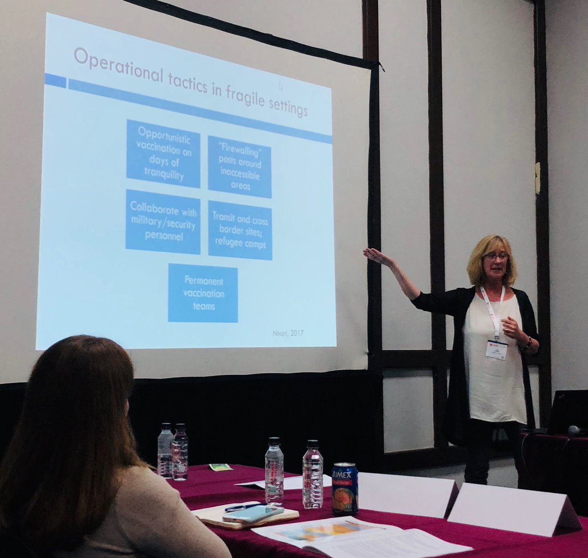 erikalinnander's tweet photo. Finding leverage to achieve immunization targets in conflict settings - #StrategicProblemSolving in action. ⁦@lesliecyale⁩ ⁦@IPA_Congress⁩ ⁦@YaleGHLI⁩ https://t.co/xcYnZYQG66