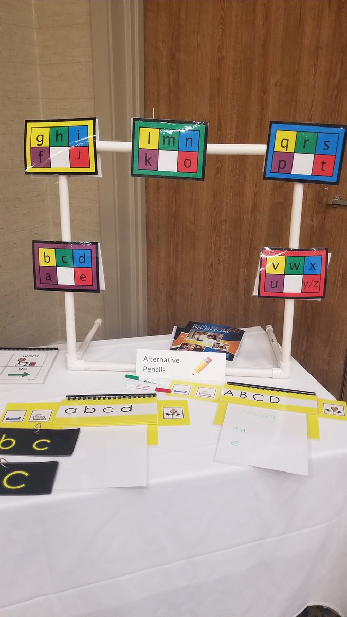 jconradslp's tweet photo. For Ss w/ complex comm needs even the best robust AAC have only 5k-ish words. Give them the alphabet and they have access to every word on the English language and other languages too. Can't touch a pencil or keyboard? Don't know where to start? PATINS here to help! #PatinsIcam https://t.co/YmFks6drUd
