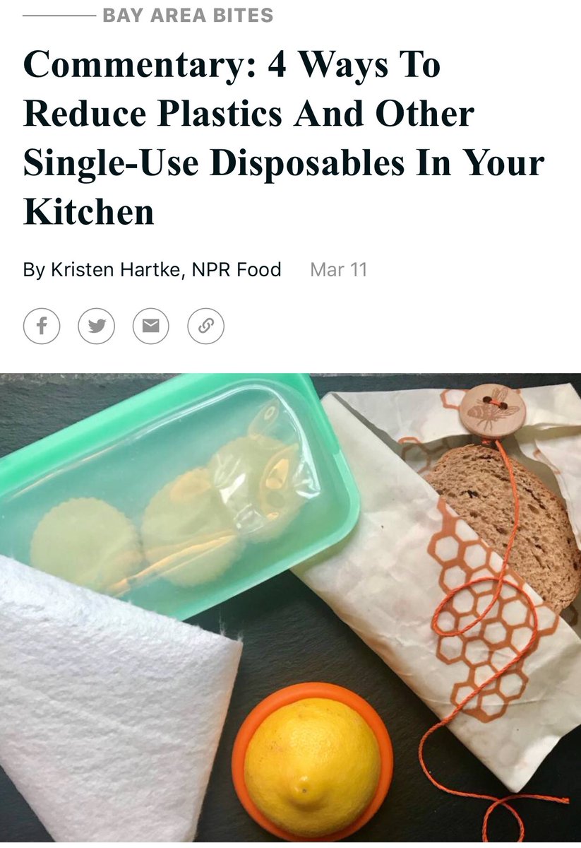 A good chunk of our food comes with much waste that goes into the environment. Check out this article by Kristen Harke for NPR Food. It has some very helpful tips to reduce the amount of waste we produce--and save money doing it! Link: tinyurl.com/y66djexn