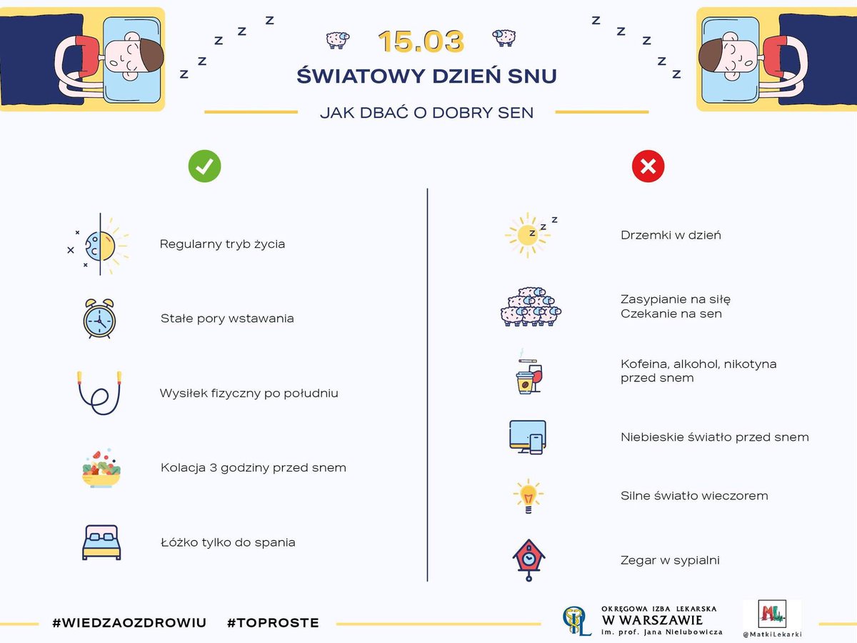 OILWarszawa's tweet photo. Trochę zaspaliśmy, ale na dbanie o zdrowie nigdy nie jest za późno 😉
Druga lekcja "Wiedzy o zdrowiu" da Ci wiedzę, jak zadbać o dobry sen😴. Sen ma wpływ na zdrowie fizyczne i psychiczne - zwróć uwagę na nawyki. #ToProste!
Twoje zdrowie jest w Twoich rękach 👈 #wiedzaOzdrowiu https://t.co/bpMVGpfMO8