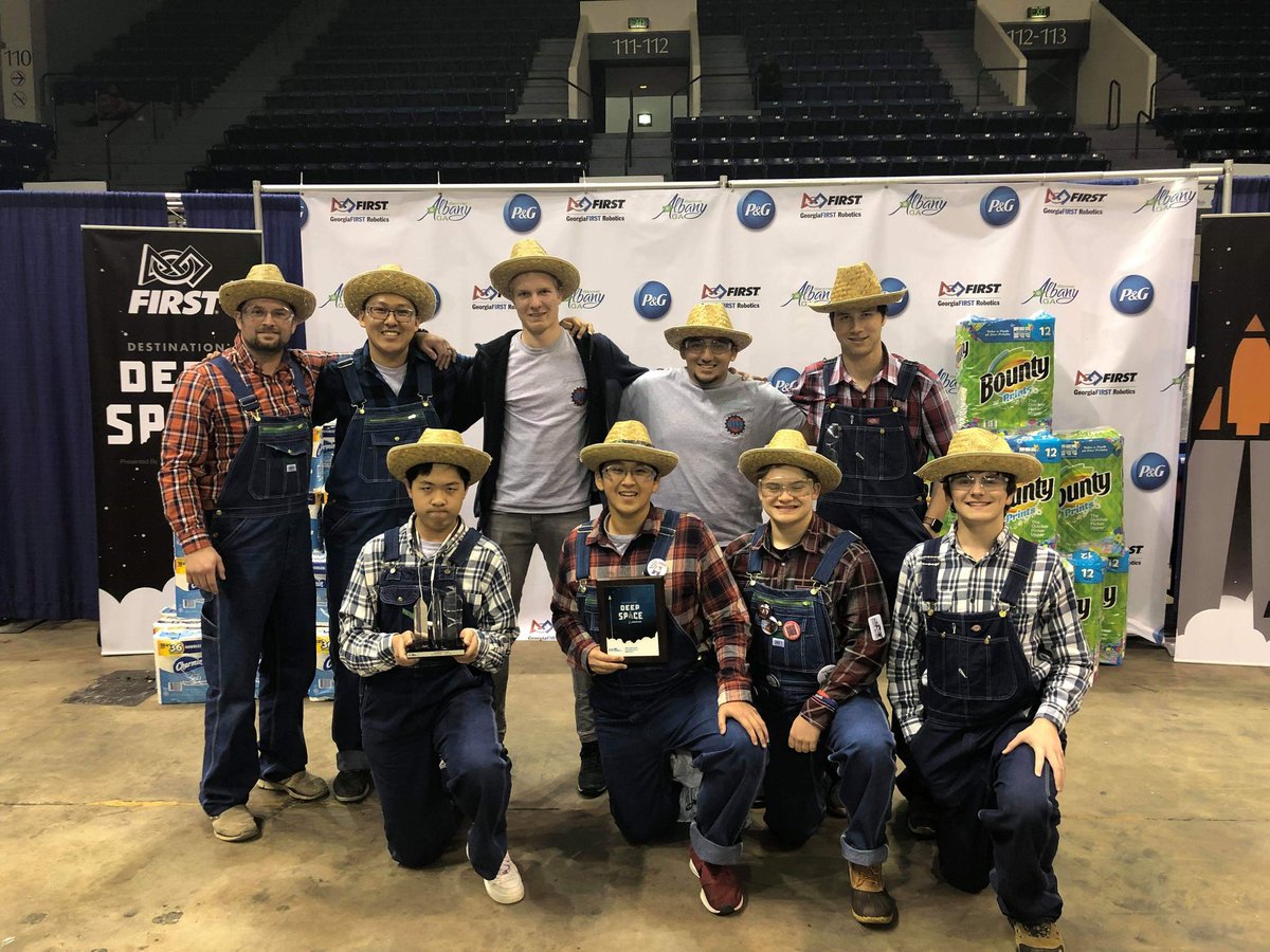 BArobotics's tweet photo. You are looking at the 2019 PCH District Albany Event Imagery Award Winners!
#YeeYee #OMGRobots #ApolloBassmaster #RedneckRobotics #BaRobotics #BullochAcademy #DeepSpace #DestinationDeepSpace #BlueAlliance #GameDay #PeachtreeDistrict #GAFirst #FRC #PCHGameday https://t.co/1AlQveuVCm