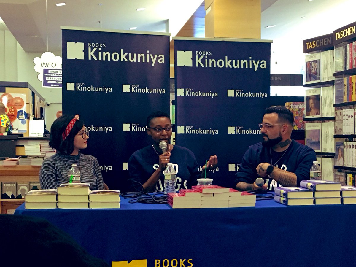 And to cap off an amazing week of book events, I loved hearing @SarahNSmetana @AshWrites and @MarkDoesStuff talk about grief, music and California at @KinokuniyaUSA!