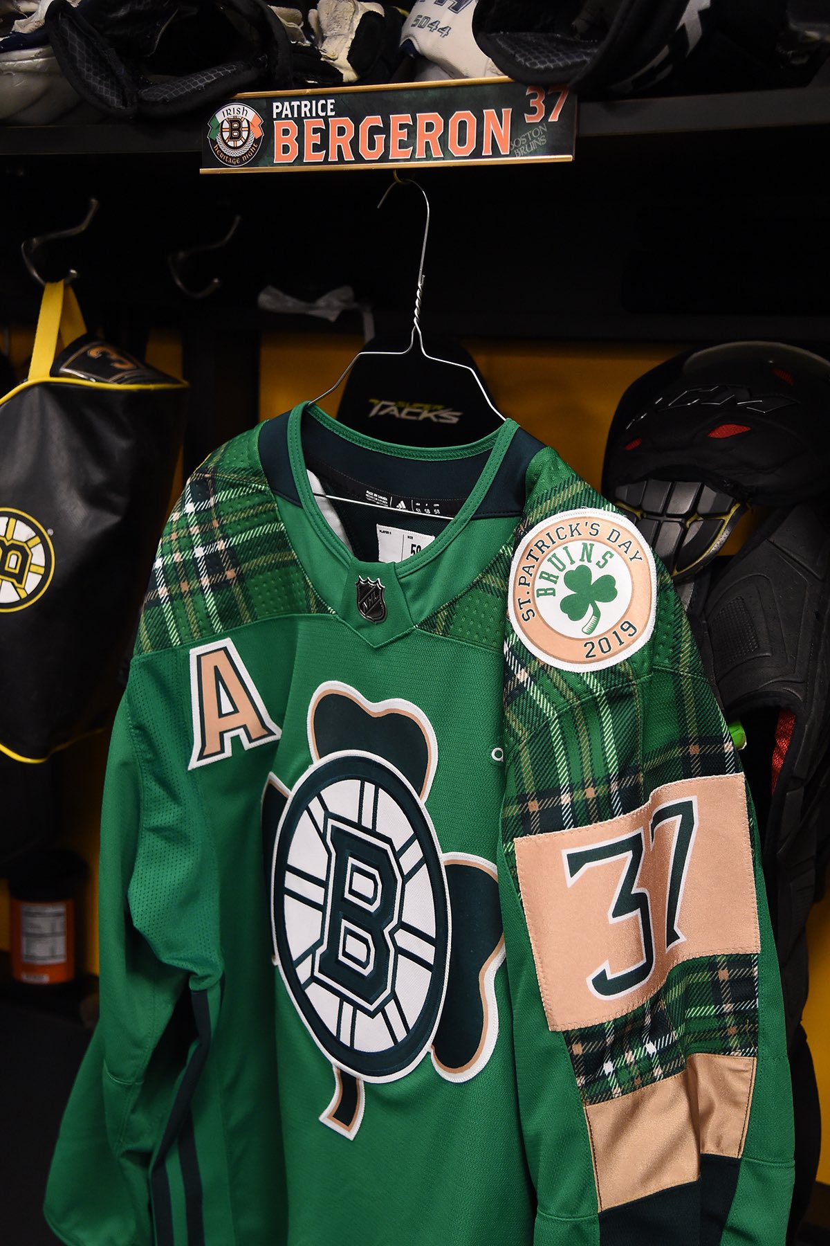 green bruins jersey