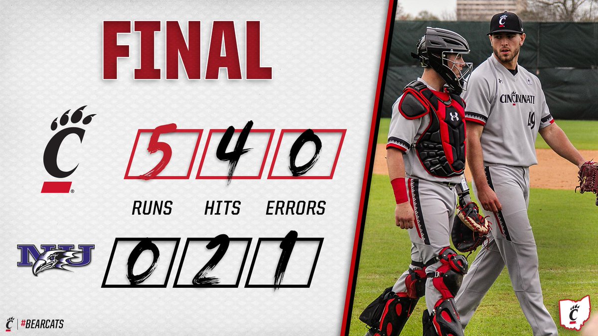 GoBearcatsBASE's tweet image. It's a #Bearcats win! Series finale tomorrow at noon #WEAREUC