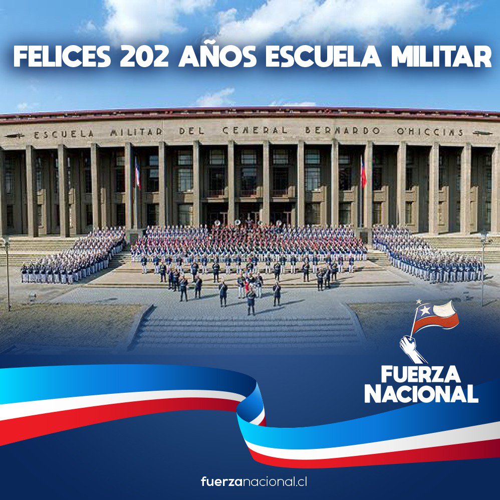 PFuerzaNacional's tweet photo. Hoy es la conmemoración de la Fundación de la Escuela Militar cumple 202 años y me pidieron varias organizaciones militares en retiro un saludo de @PFuerzaNacional. #escuelamilitar https://t.co/Bg9VZXPNrD