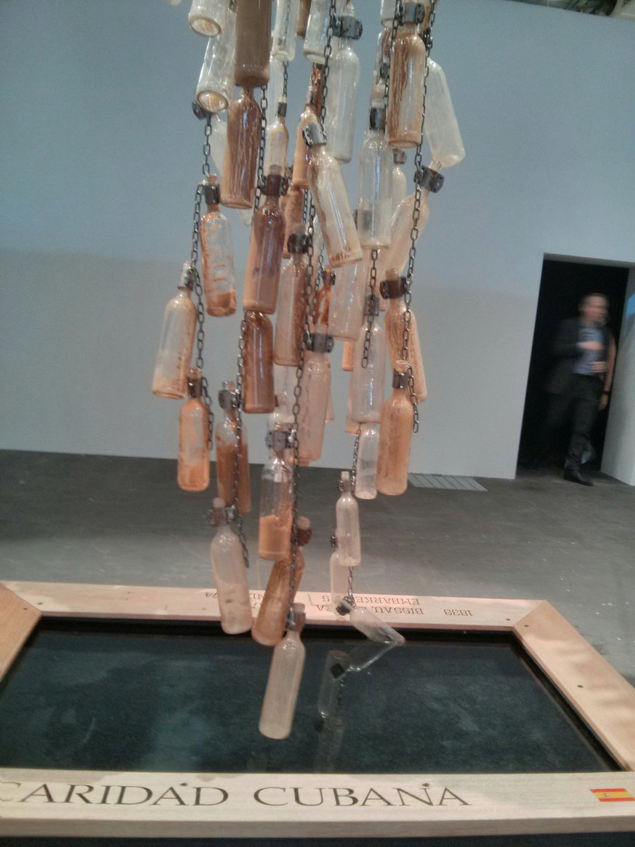 anabelroro's tweet image. Today,South African artist Sue Williamson.I took the images at Art Basel 2017 "Messages from the Atlantic Passage" each bottle is inscribed with the details of one of the 12.5 million people shipped from the African continent as slaves between 1525 and 1866 #5womenartists