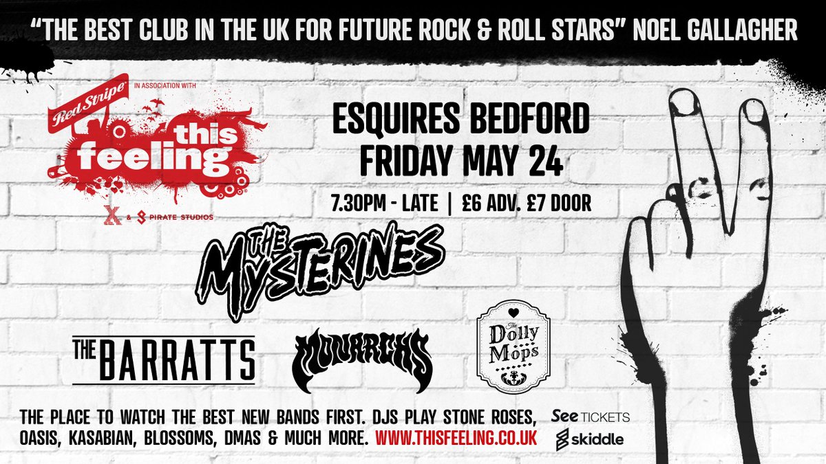This Feeling (@this_feeling) on Twitter photo #JustAnnounced @TheDollyMops join <a href="/TheMysterines/">the mysterines</a> <a href="/TheBarratts/">THE BARRATTS</a> + <a href="/MONARCHSband/">MONARCHS</a> <a href="/BedfordEsquires/">Bedford Esquires</a> May 24
Tix thisfeeling.co.uk #JustAnnounced @TheDollyMops join <a href="/TheMysterines/">the mysterines</a> <a href="/TheBarratts/">THE BARRATTS</a> + <a href="/MONARCHSband/">MONARCHS</a> <a href="/BedfordEsquires/">Bedford Esquires</a> May 24
Tix thisfeeling.co.uk