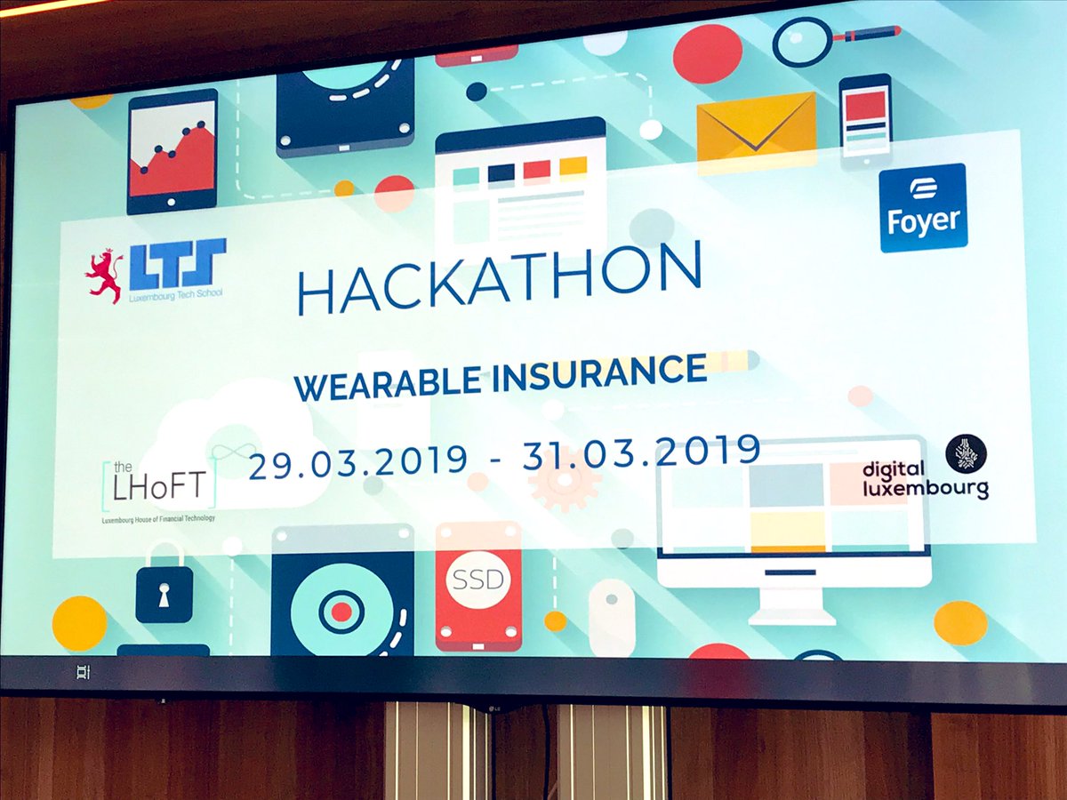 The_LHoFT's tweet photo. Last tuning before final pitch for the #wearable #insurance #Hackathon starting today at 2.00pm @LuxTechSchool @GroupeFoyer @DigiLuxembourg 
@apanican @drscoronado @MarcHotton 
Some really cool projects in the pipe 😎#FutureDigitalLeaders #Innovation #Insurtech #FoyerLTS2019 https://t.co/U1c2LEnzF4