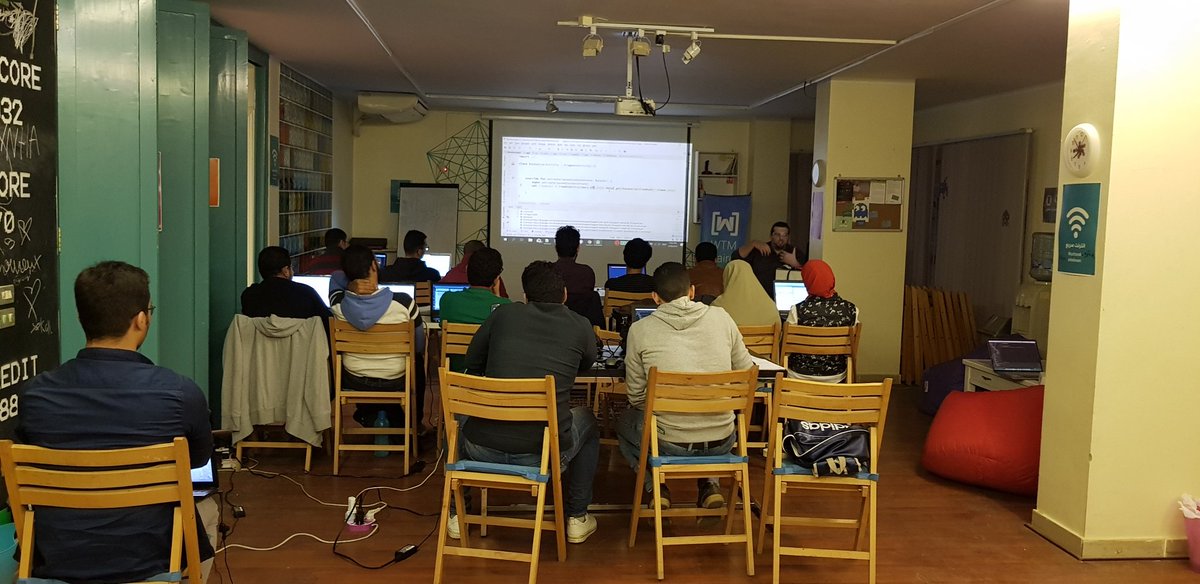 GDGCairo's tweet image. Big thanks to our speaker Ahmed Adel @TeReBeNtIkH 🙌🔥 for the Advanced Android Bootcamp and the amazing attendees for their remarkable progress 💪
#AndroidBootcamp #GDGCairo #WTMCairo