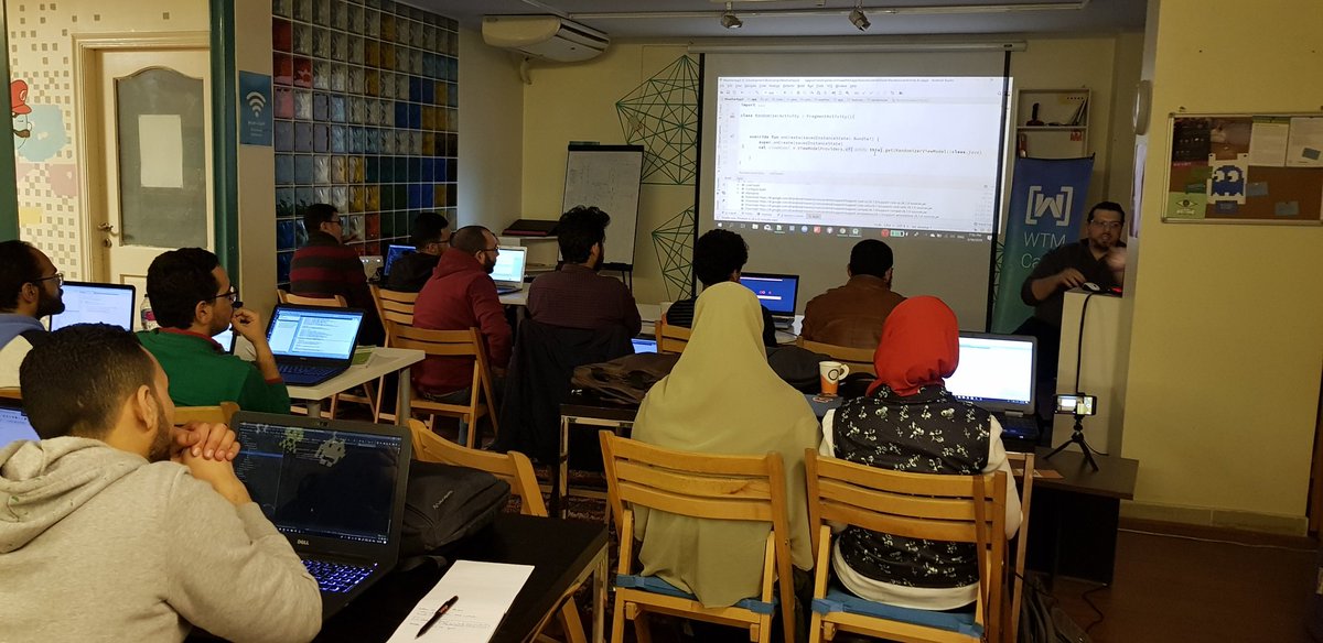 GDGCairo's tweet image. Big thanks to our speaker Ahmed Adel @TeReBeNtIkH 🙌🔥 for the Advanced Android Bootcamp and the amazing attendees for their remarkable progress 💪
#AndroidBootcamp #GDGCairo #WTMCairo