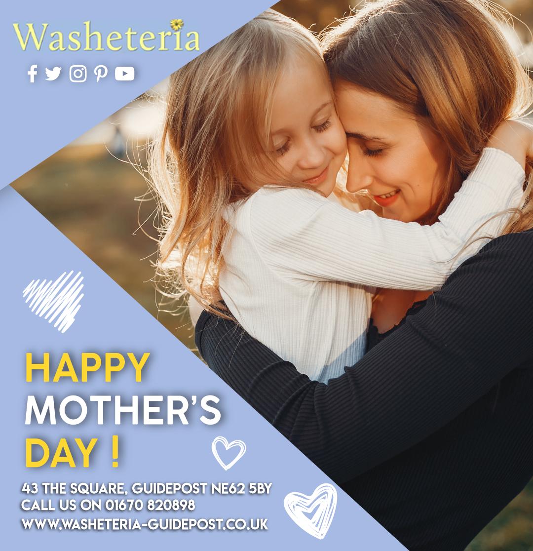 Happy Mother's Day! ❤️
Visit washeteria-guidepost.co.uk 
Call on 01670 820 898 to inquire more
#wash #clean #service #laundry #iron #home #clothes #comfort #flexible #overall #look #Mothersday2019 #HappyMothersDay