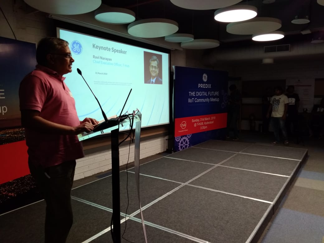THubHyd's tweet photo. Another insightful keynote by @ravignarayan focusing on the digital future at @THubHyd @GEIndia @GE_Digital #PredixTheDigitalFuture

#innovation #InnovateWithTHub #MyDayAtGE #IIoT https://t.co/vss6jQPkTg